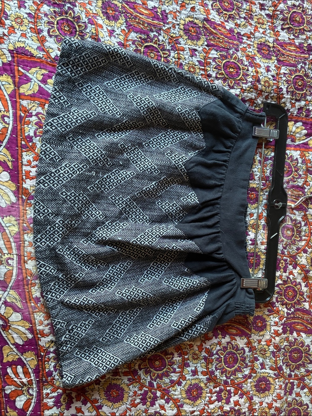 Black & White Geometric Circle Skirt